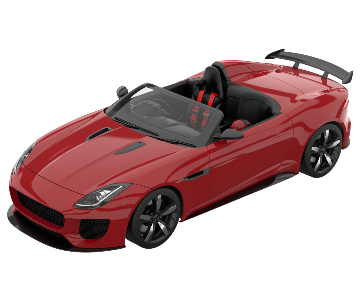 voiture de sport isolée sur fond transparent. rendu 3d - illustration png