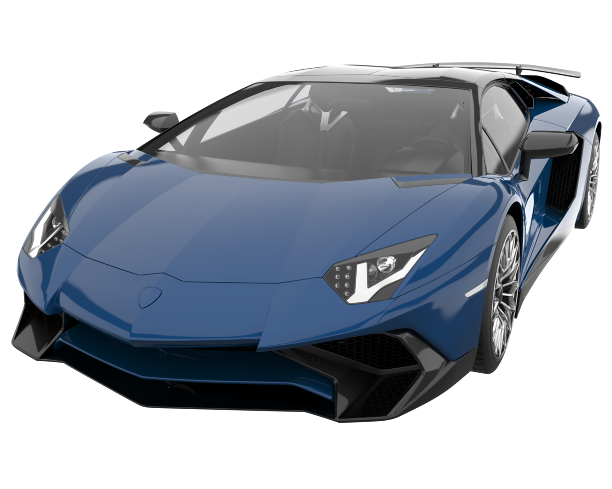 Sport car isolated on transparent background. 3d rendering - illustration png