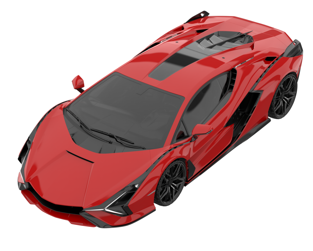 Sport car isolated on transparent background. 3d rendering - illustration png