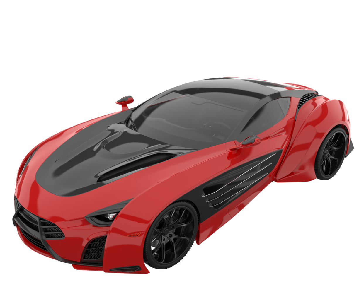 Sport car isolated on transparent background. 3d rendering - illustration png