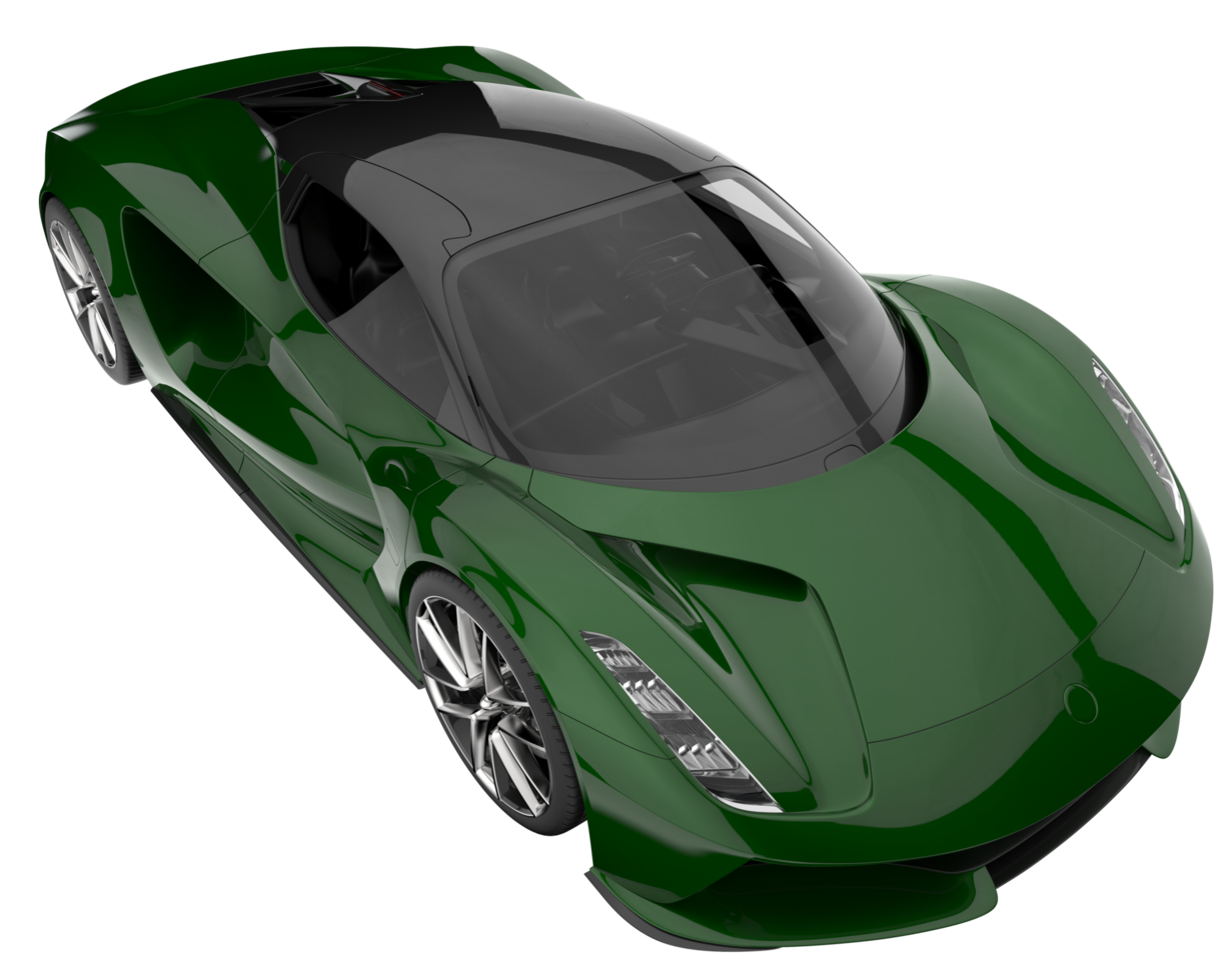 Sport car isolated on transparent background. 3d rendering - illustration png