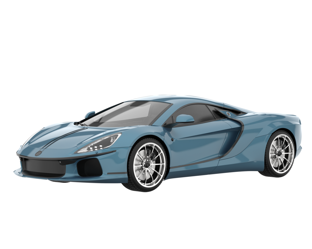 Sport car isolated on transparent background. 3d rendering - illustration png