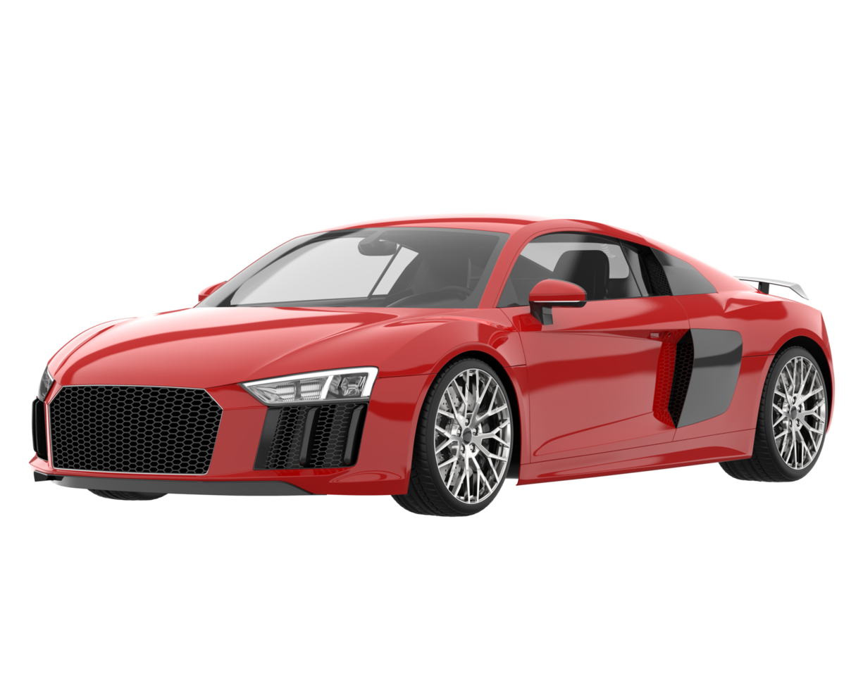 Sport car isolated on transparent background. 3d rendering - illustration png