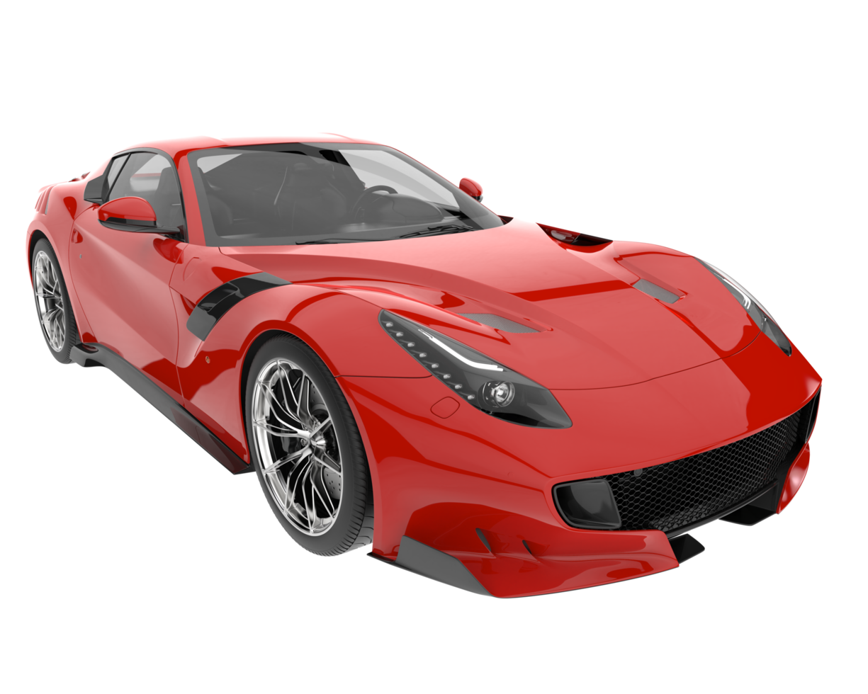 Sport car isolated on transparent background. 3d rendering - illustration png