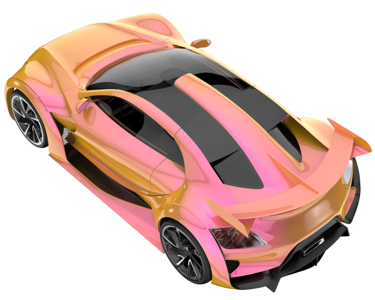 Sport car isolated on transparent background. 3d rendering - illustration png
