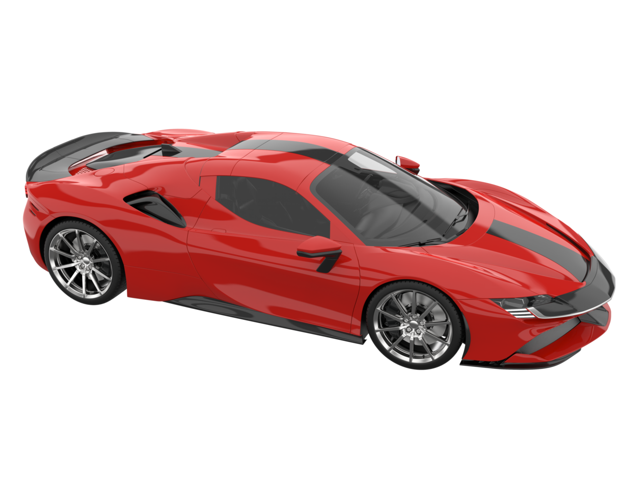 Sport car isolated on transparent background. 3d rendering - illustration png