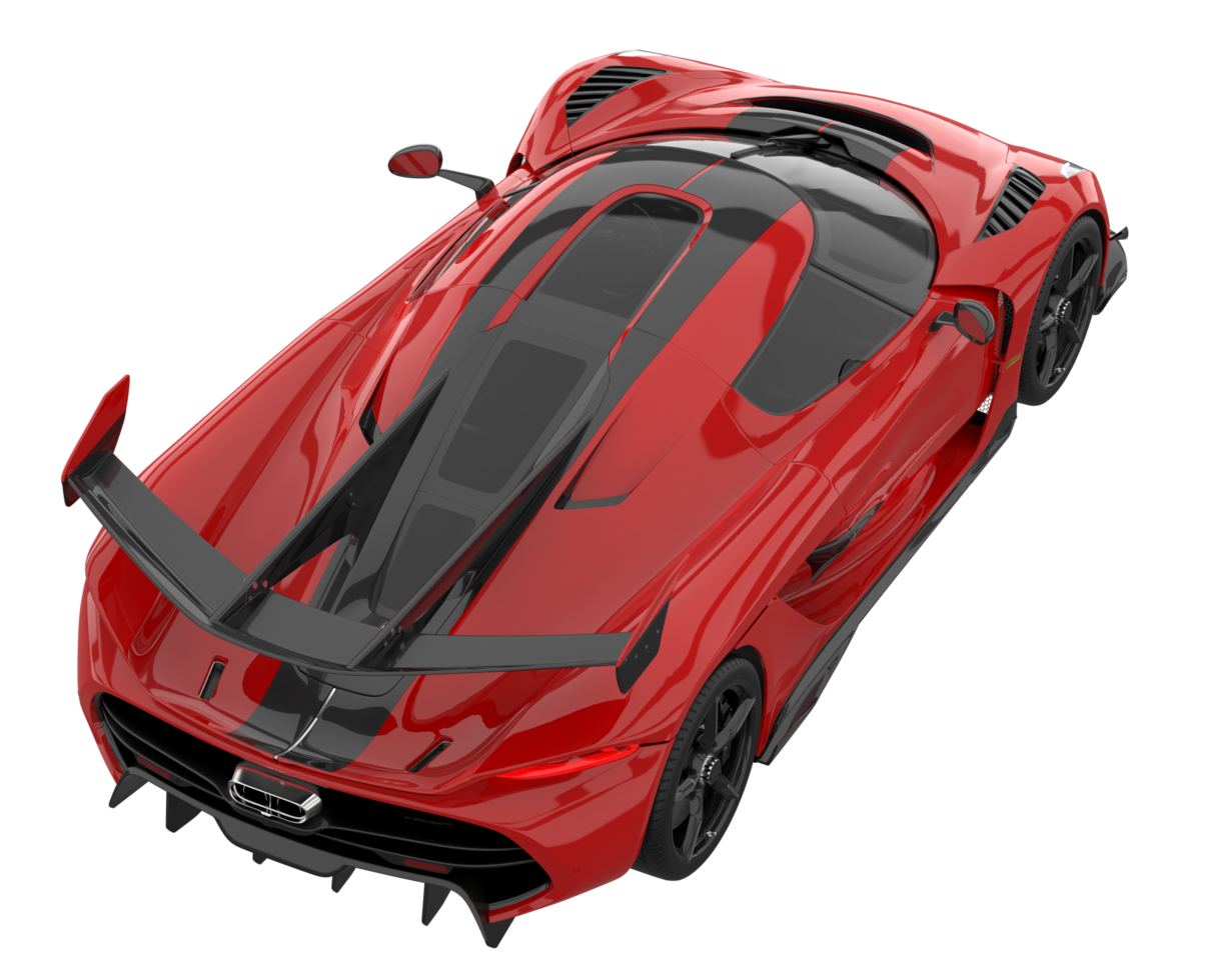 Sport car isolated on transparent background. 3d rendering - illustration png