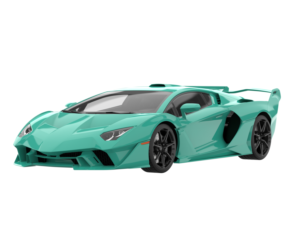 Sport car isolated on transparent background. 3d rendering - illustration png