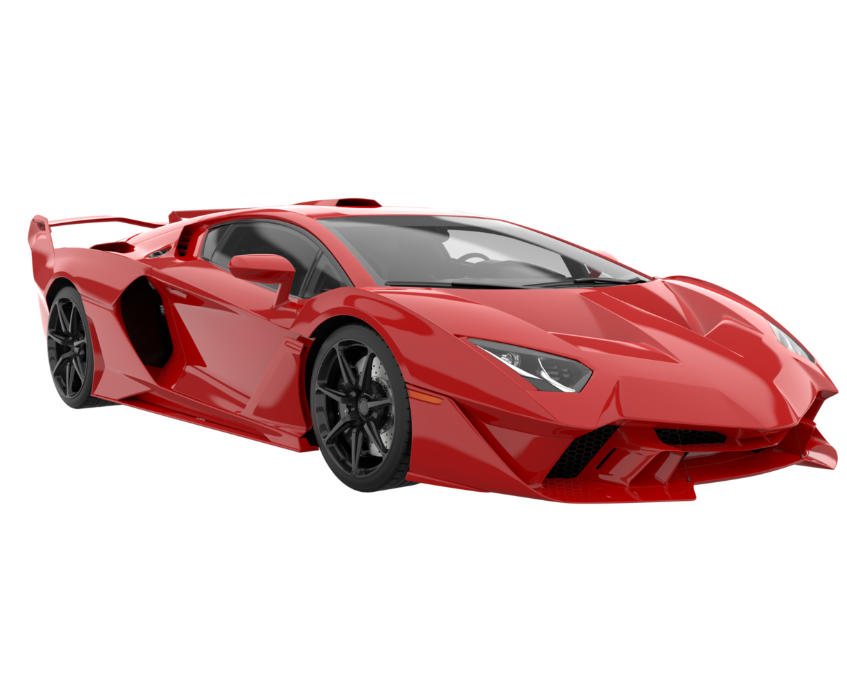 Sport car isolated on transparent background. 3d rendering - illustration png