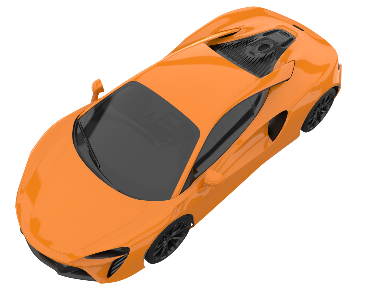 Sport car isolated on transparent background. 3d rendering - illustration png