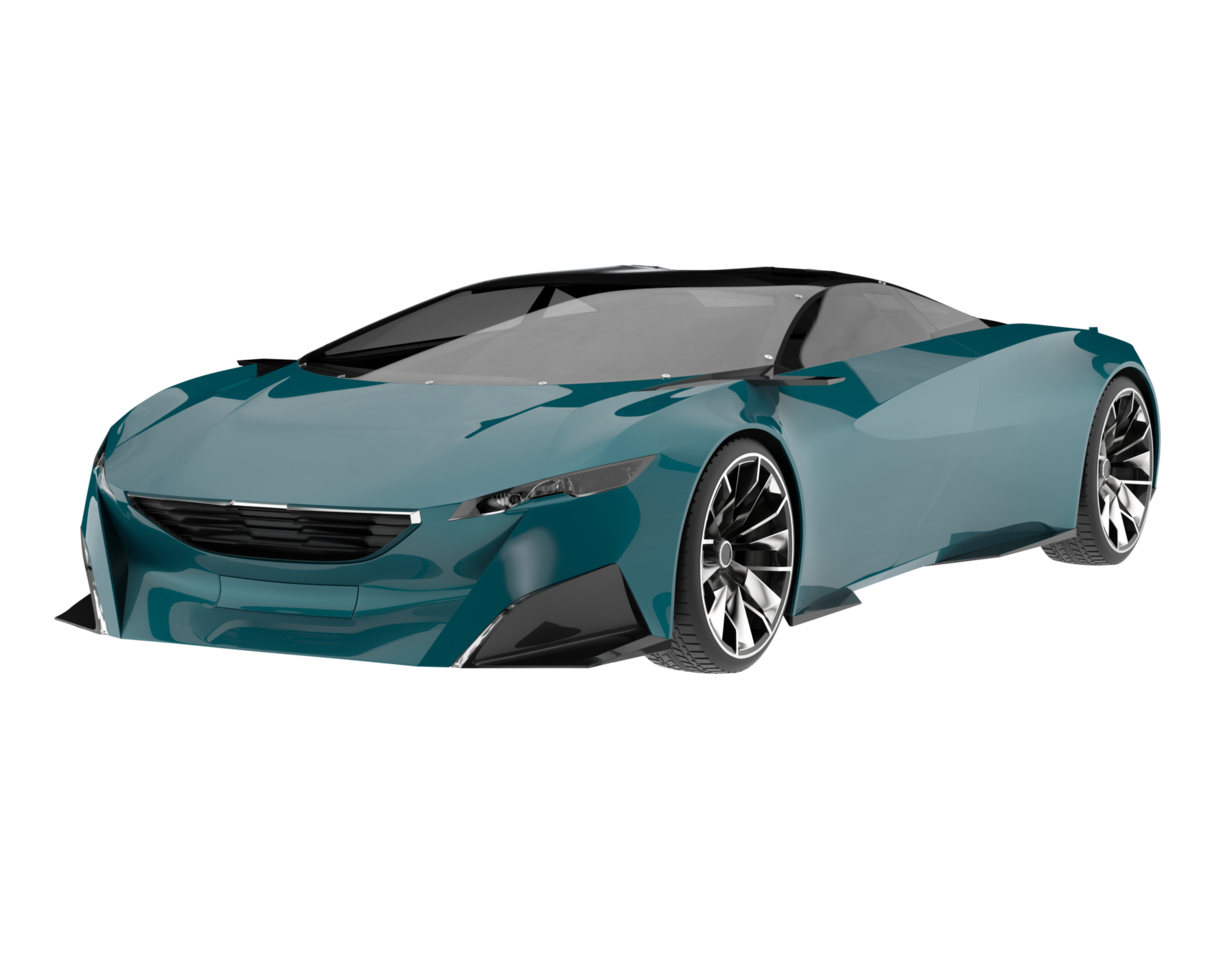Sport car isolated on transparent background. 3d rendering - illustration png