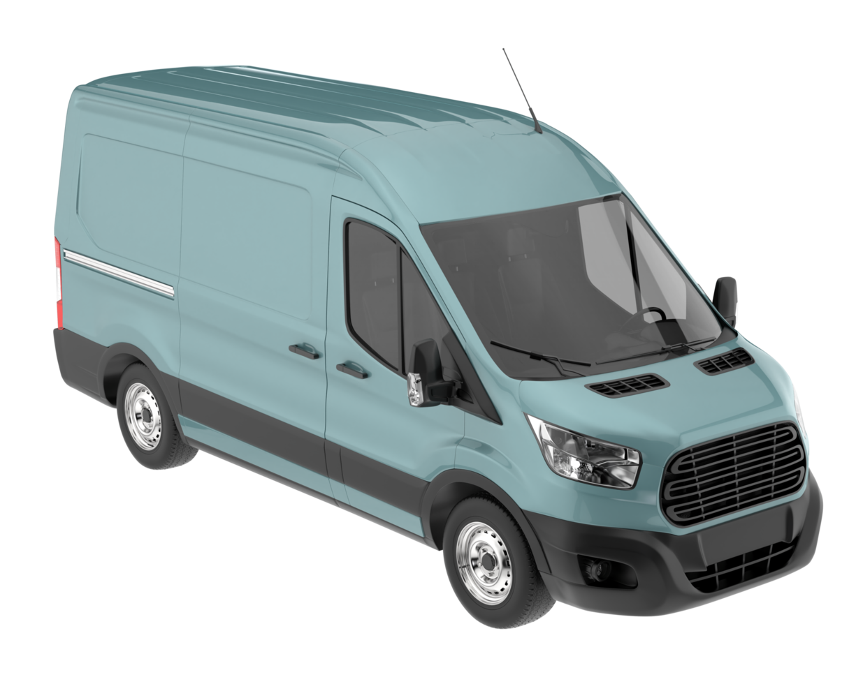 Cargo van isolated on transparent background. 3d rendering - illustration png