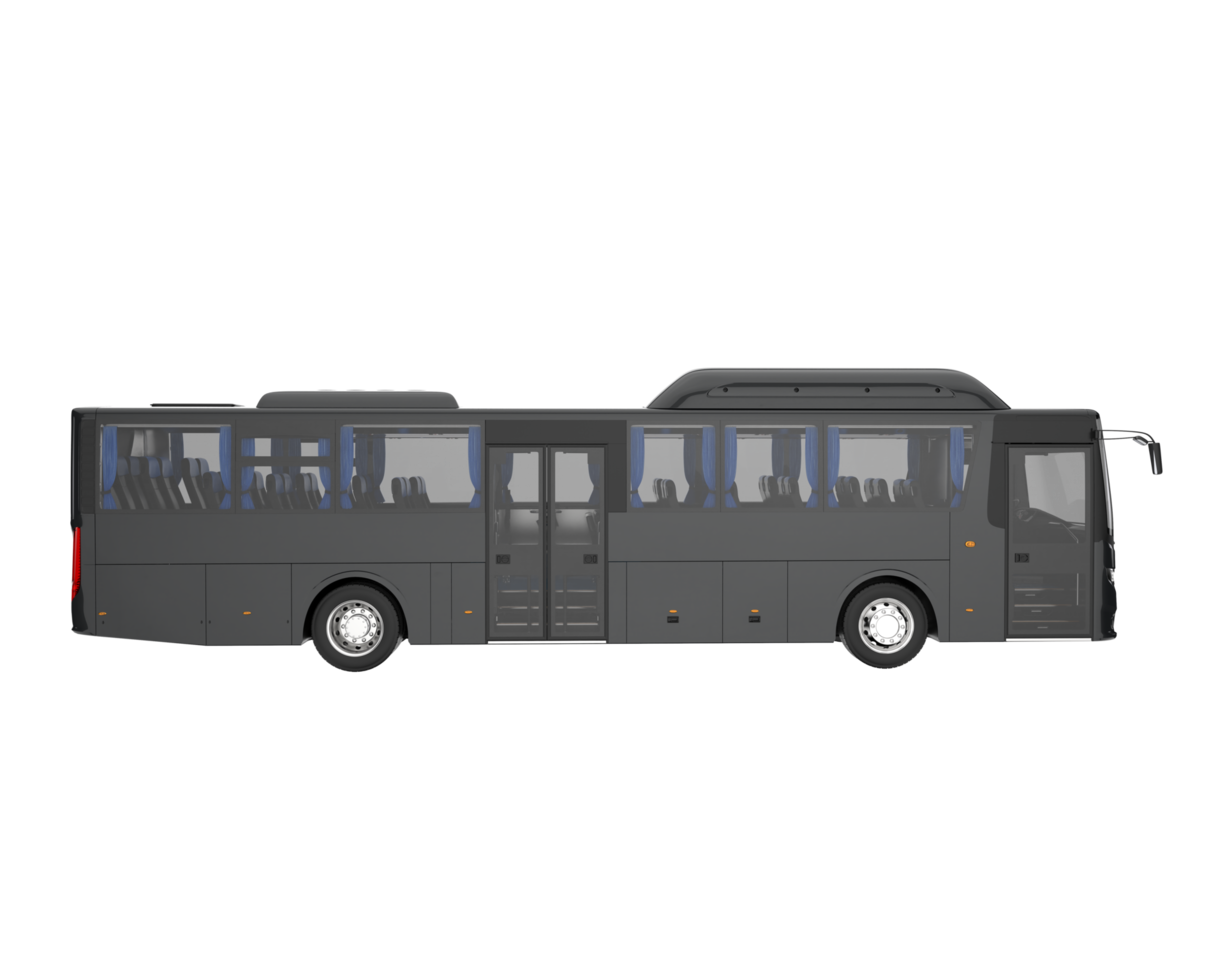 City bus isolated on transparent background. 3d rendering - illustration png