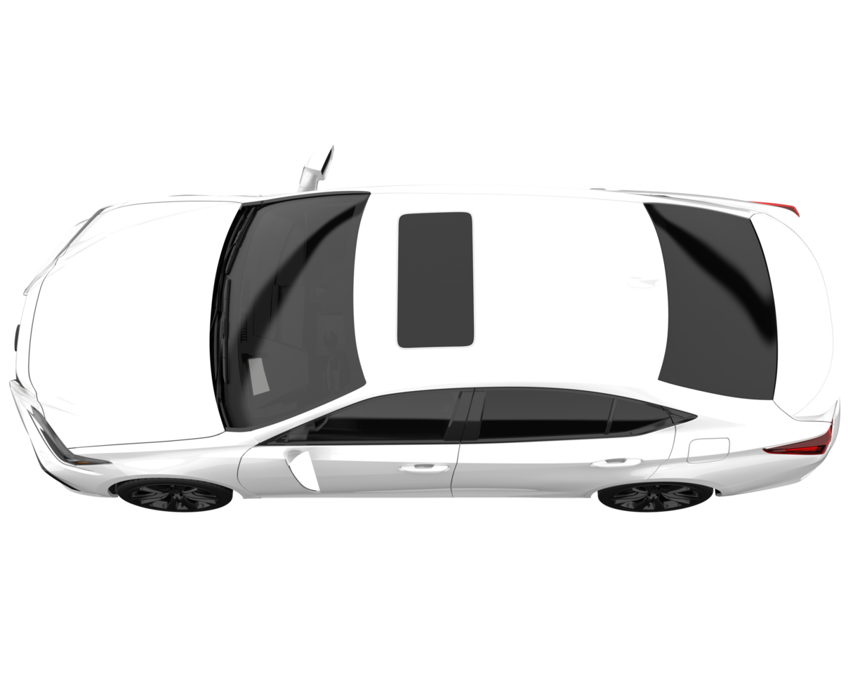 Modern car isolated on transparent background. 3d rendering - illustration png