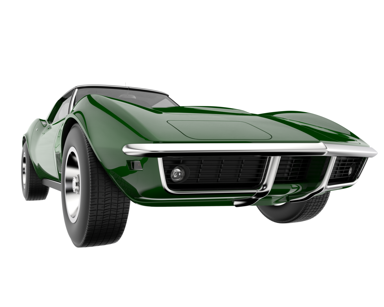 Muscle car isolated on transparent background. 3d rendering - illustration png