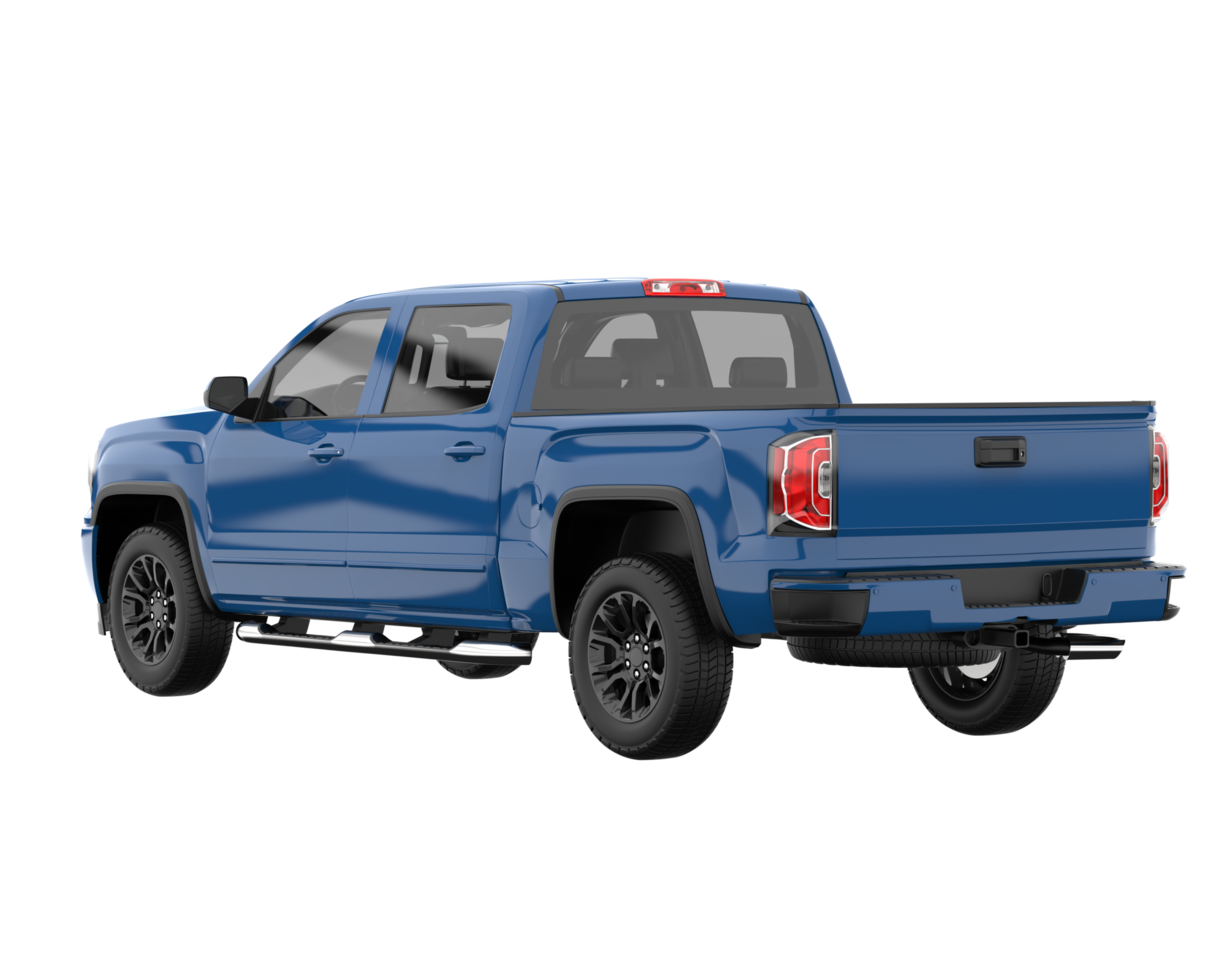 Pickup truck isolated on transparent background. 3d rendering - illustration png