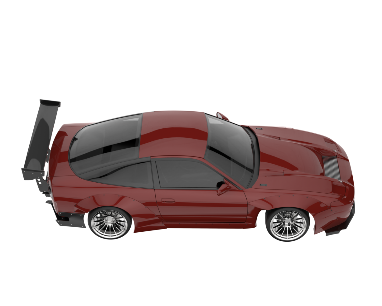 Race car isolated on transparent background. 3d rendering - illustration png