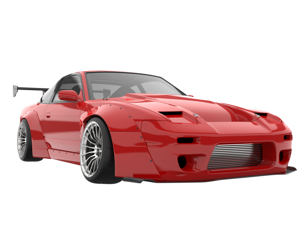 Race car isolated on transparent background. 3d rendering - illustration png