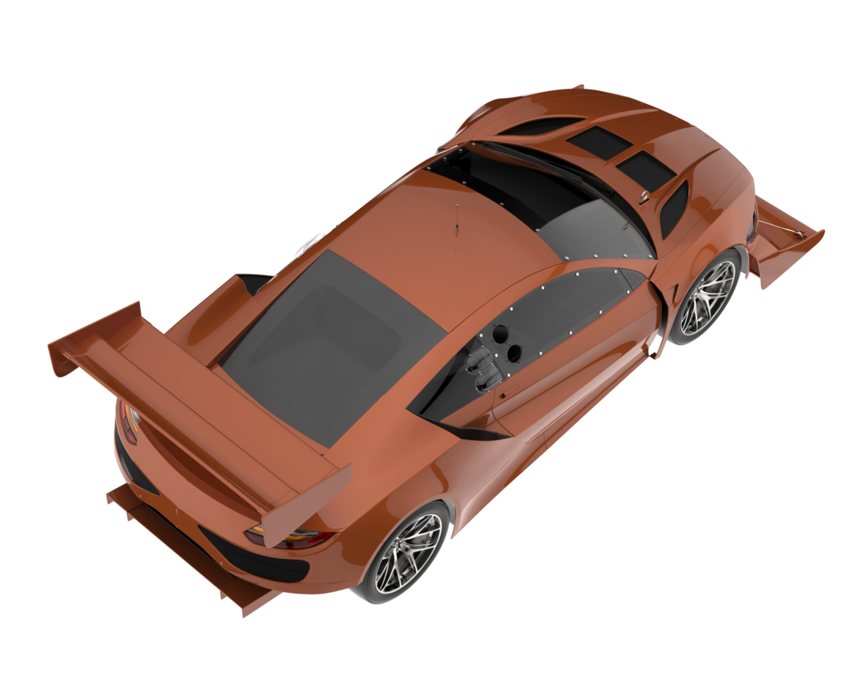 Race car isolated on transparent background. 3d rendering - illustration png