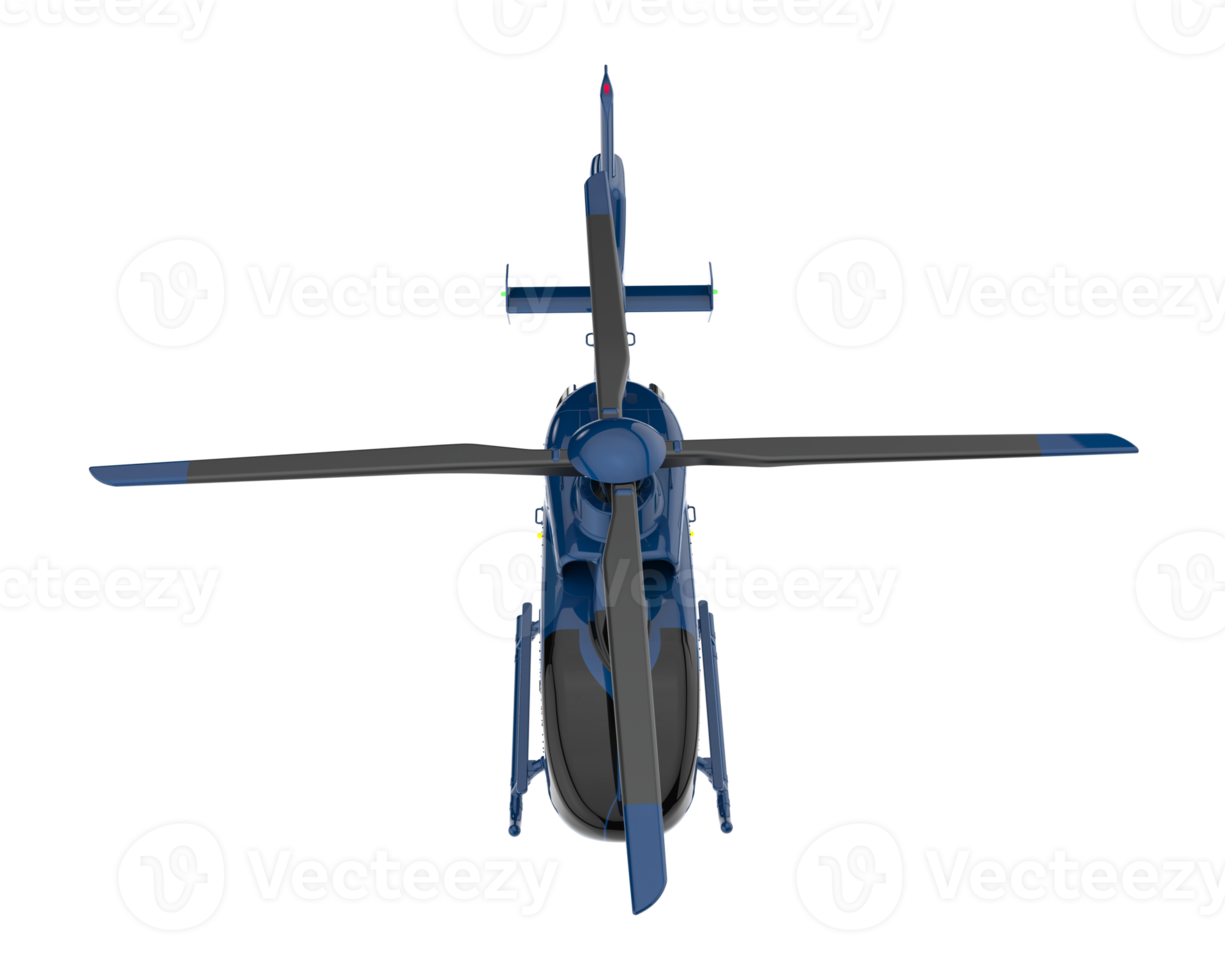 Helicopter isolated on transparent background. 3d rendering - illustration png