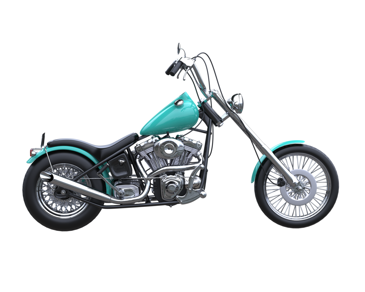 Motorcycle isolated on transparent background. 3d rendering - illustration png