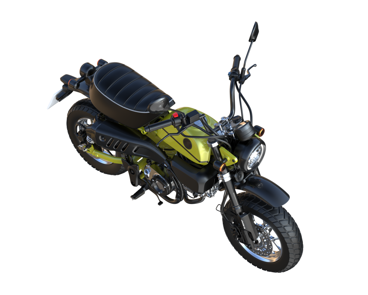 Motorcycle isolated on transparent background. 3d rendering - illustration png