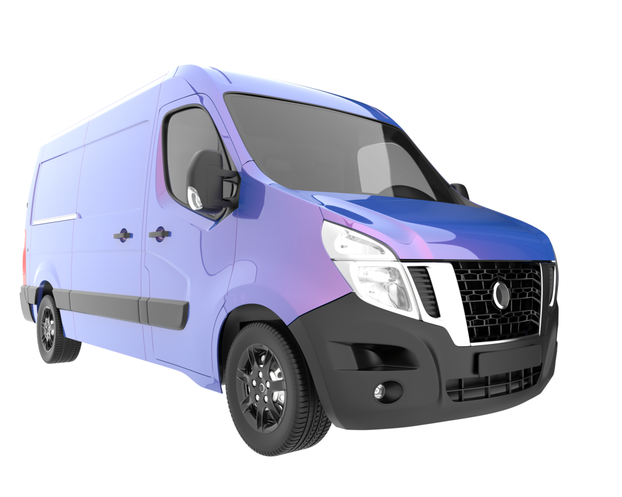 Cargo van isolated on transparent background. 3d rendering - illustration png