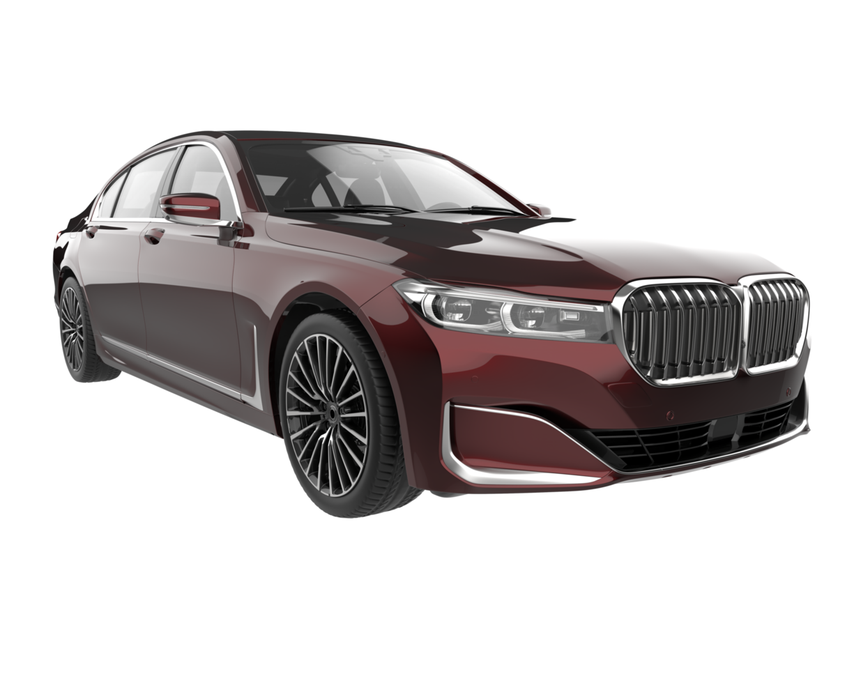 Modern car isolated on transparent background. 3d rendering - illustration png