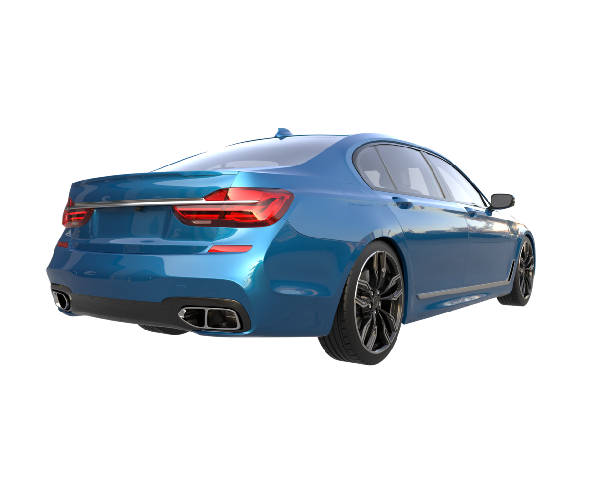 Modern car isolated on transparent background. 3d rendering - illustration png