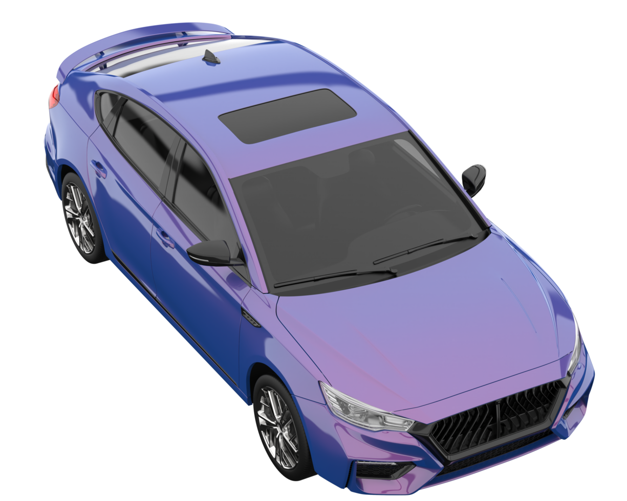 Modern car isolated on transparent background. 3d rendering - illustration png