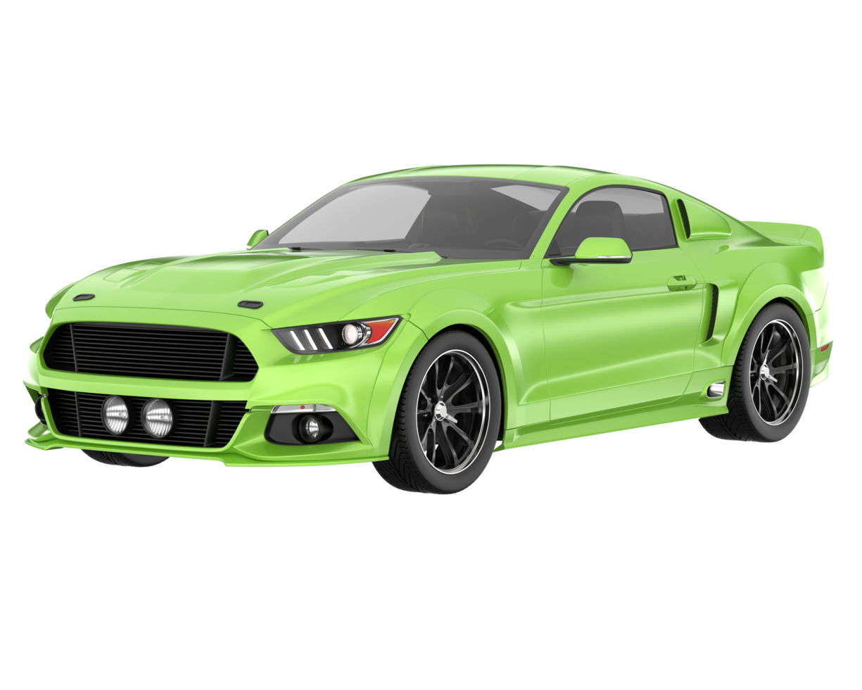 Muscle car isolated on transparent background. 3d rendering - illustration png