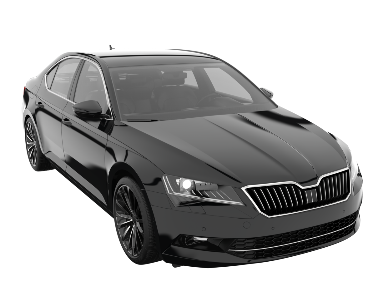 Modern car isolated on transparent background. 3d rendering - illustration png