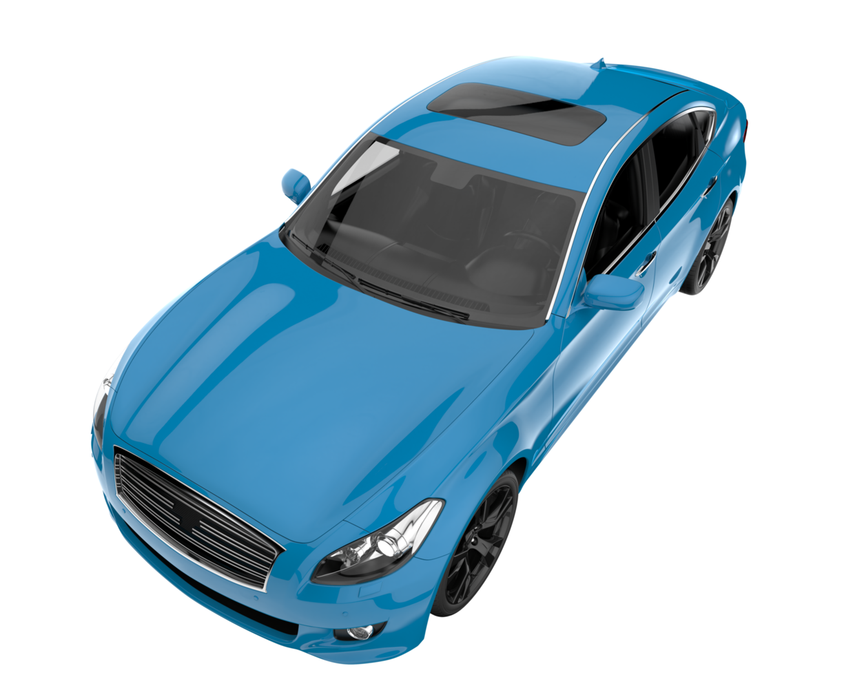 Modern car isolated on transparent background. 3d rendering - illustration png