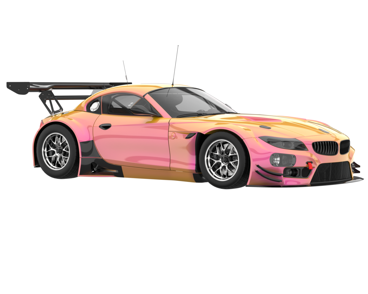 Race car isolated on transparent background. 3d rendering - illustration png