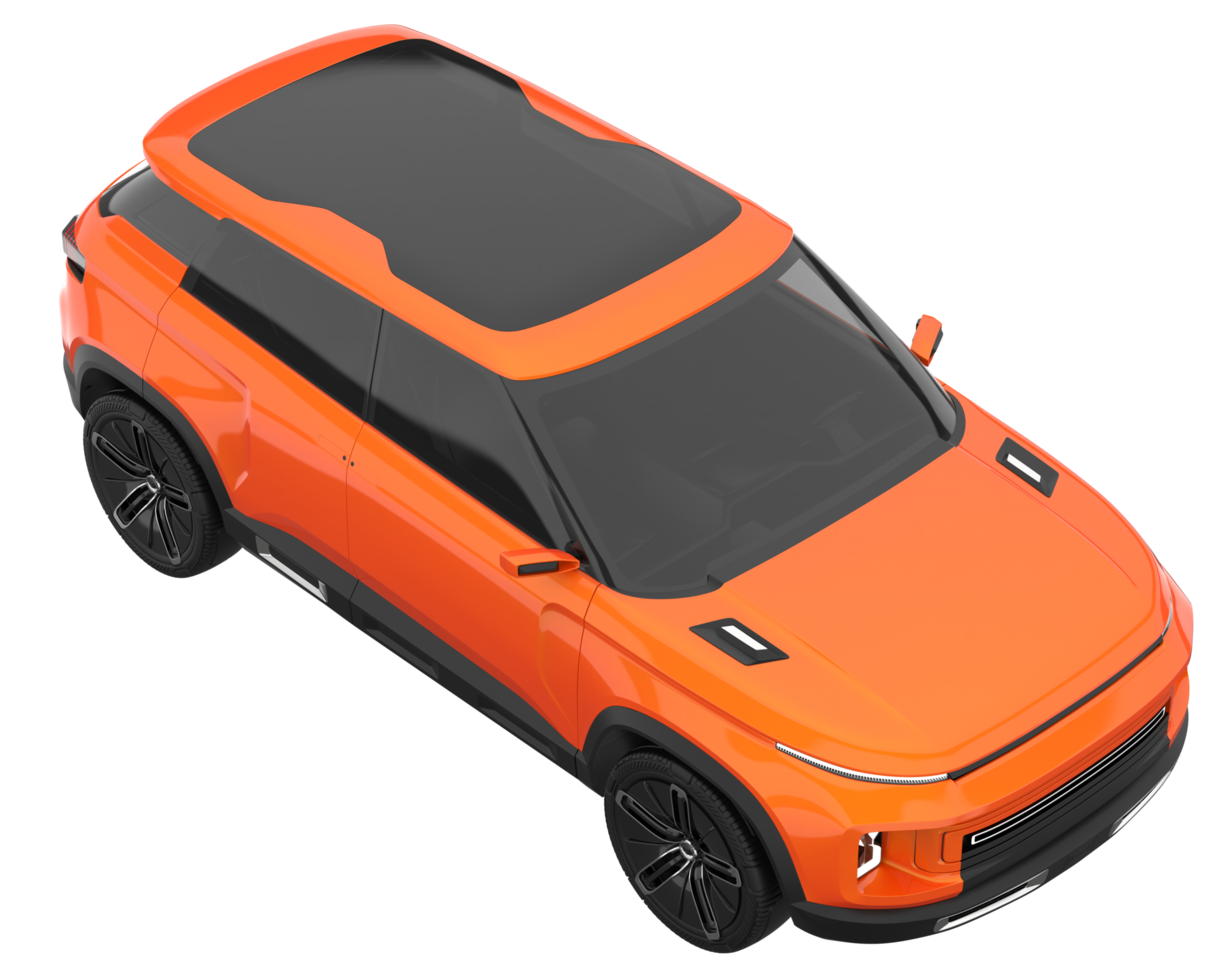 Realistic SUV isolated on transparent background. 3d rendering - illustration png