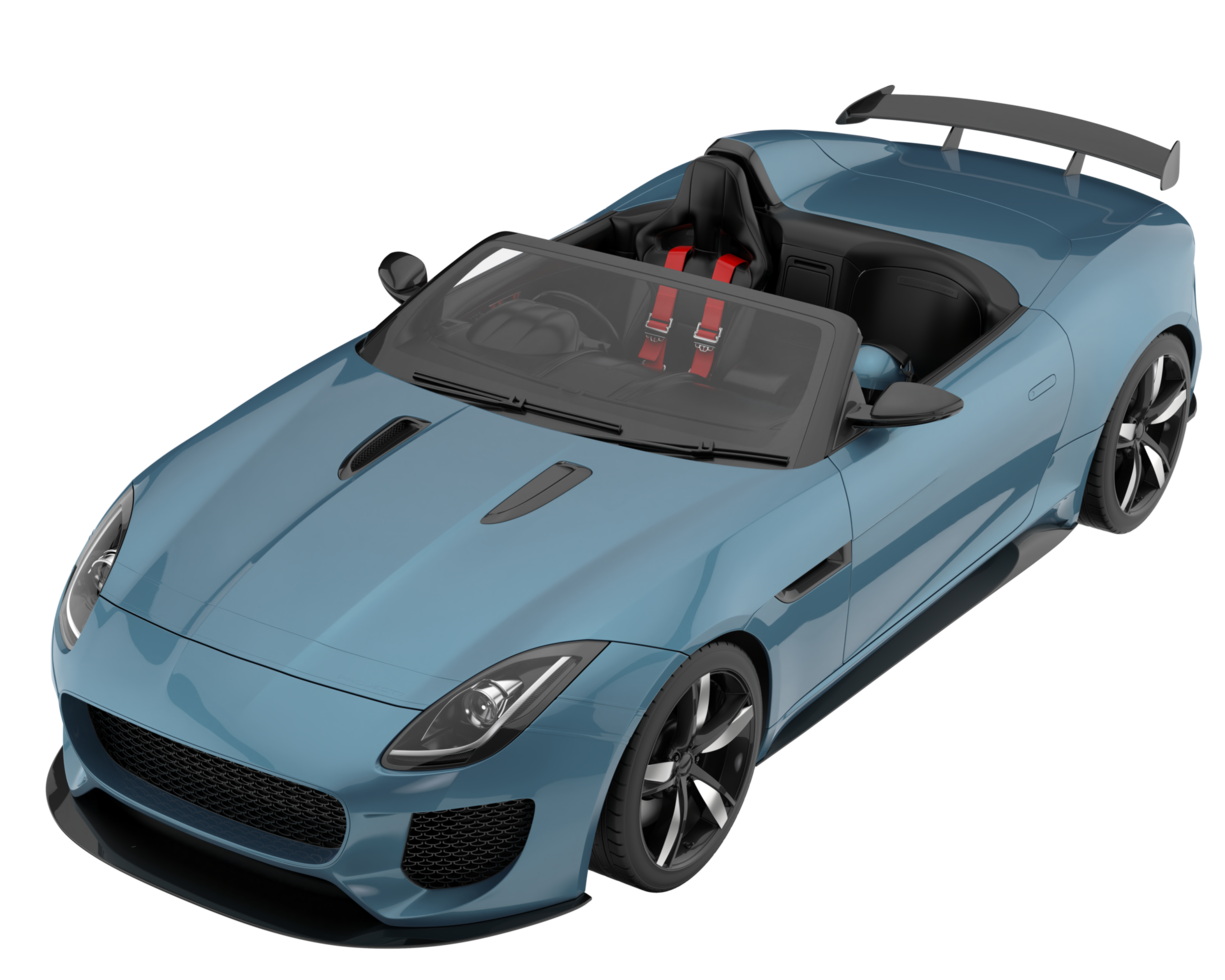 Sport car isolated on transparent background. 3d rendering - illustration png