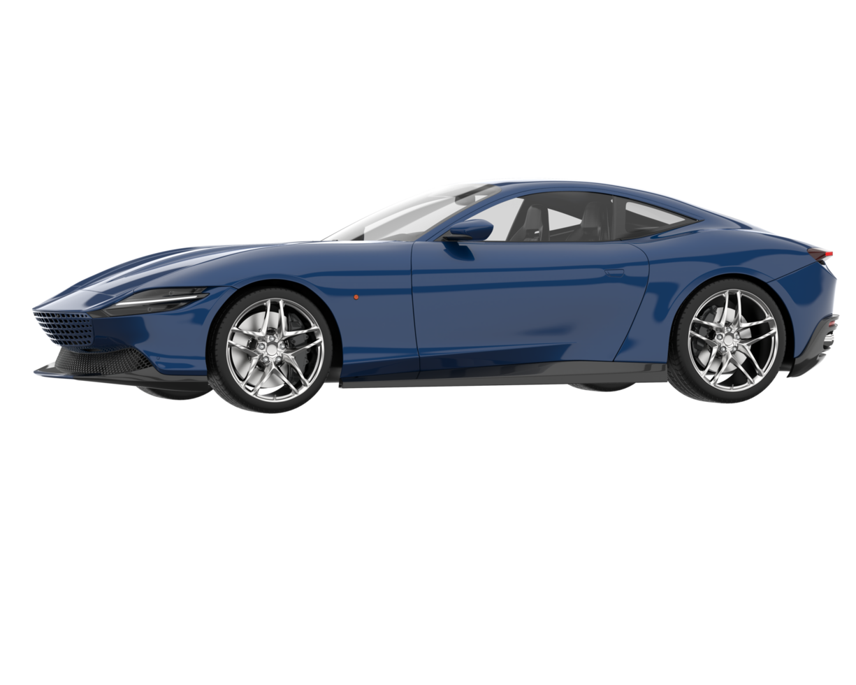Sport car isolated on transparent background. 3d rendering - illustration png