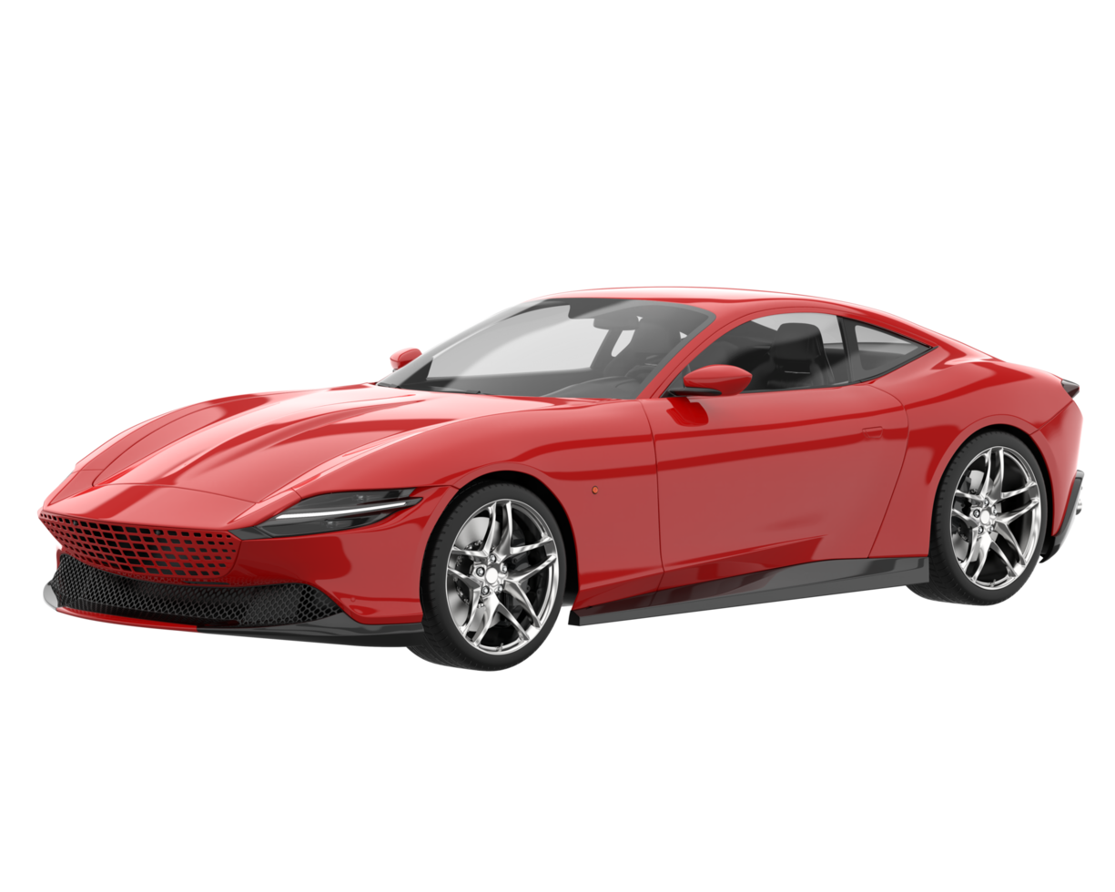 Sport car isolated on transparent background. 3d rendering - illustration png