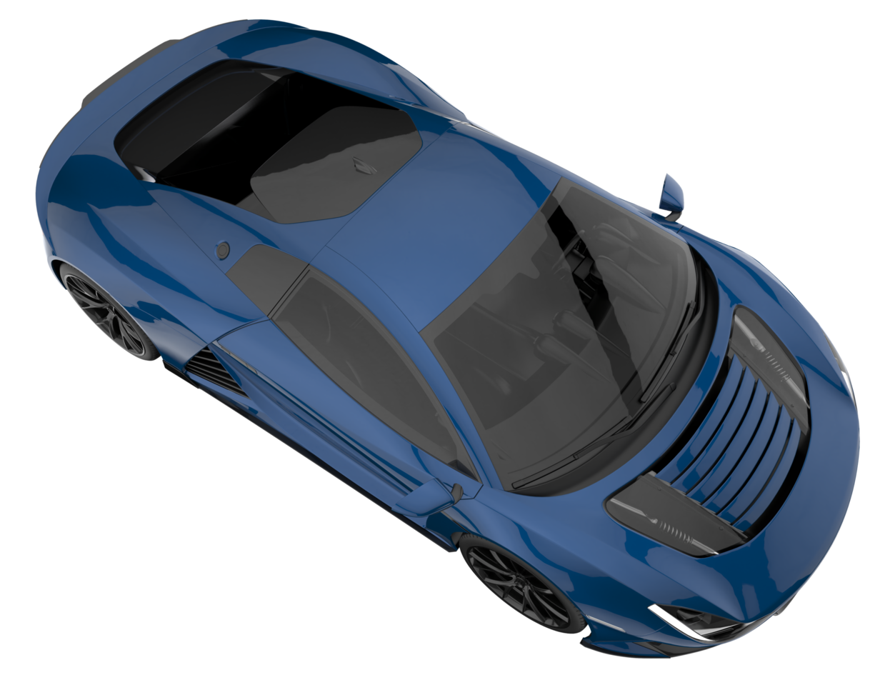 Sport car isolated on transparent background. 3d rendering - illustration png