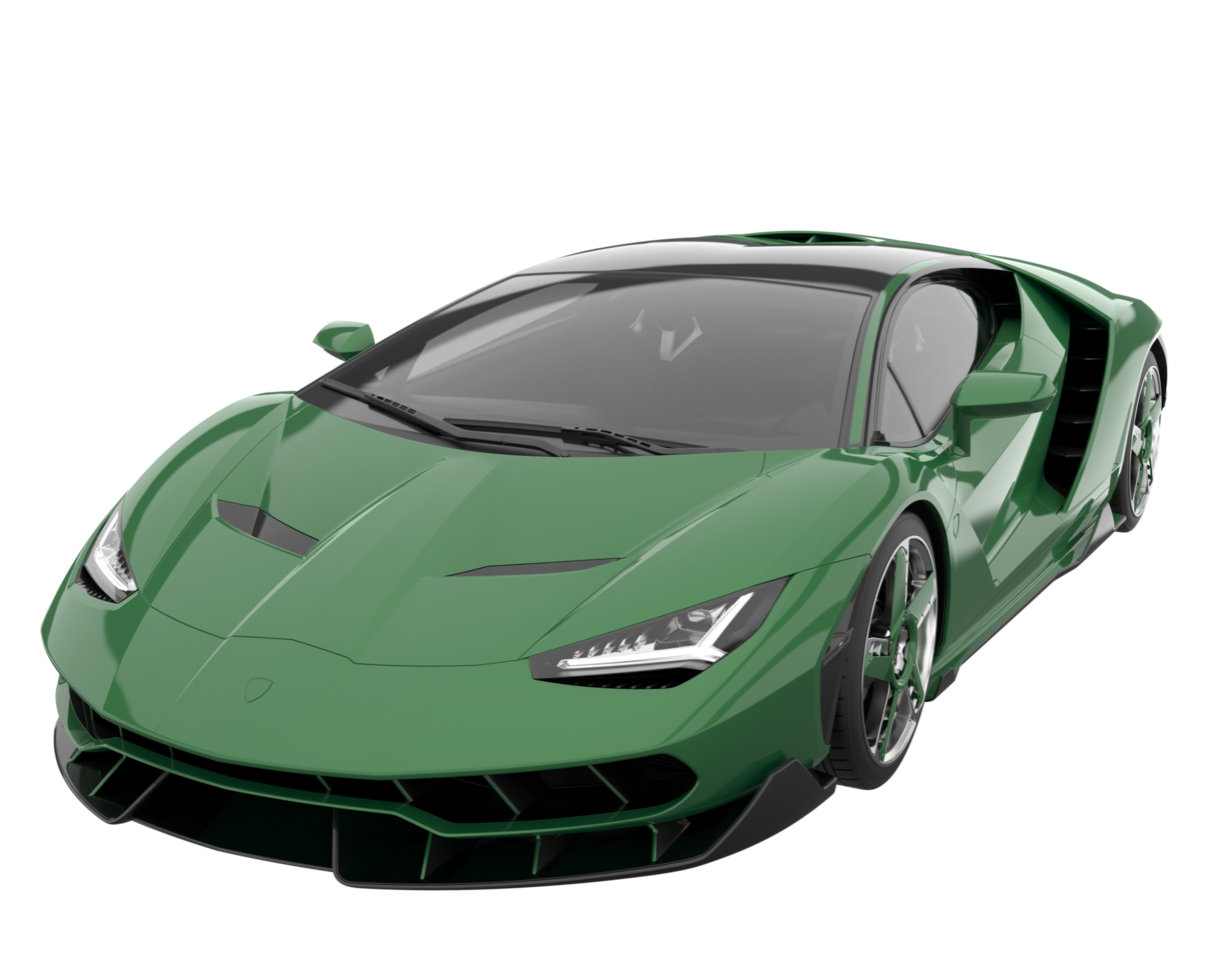 Sport car isolated on transparent background. 3d rendering - illustration png