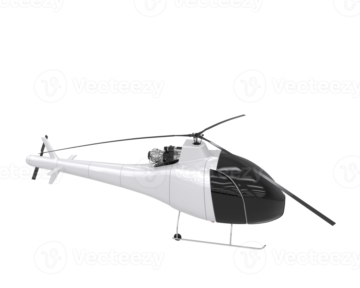 Helicopter isolated on transparent background. 3d rendering - illustration png