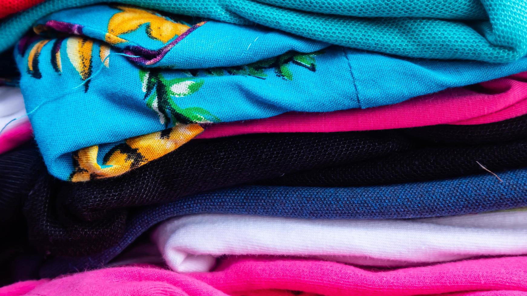 stack of clothes as background photo