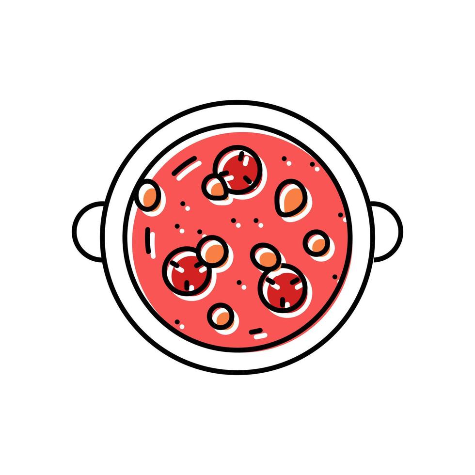 soup chili color icon vector illustration