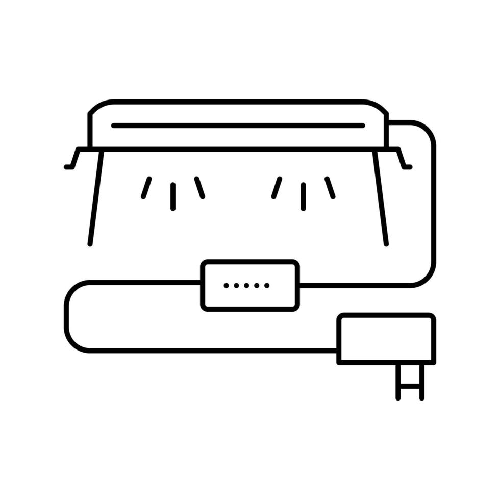 light aquarium fish line icon vector illustration