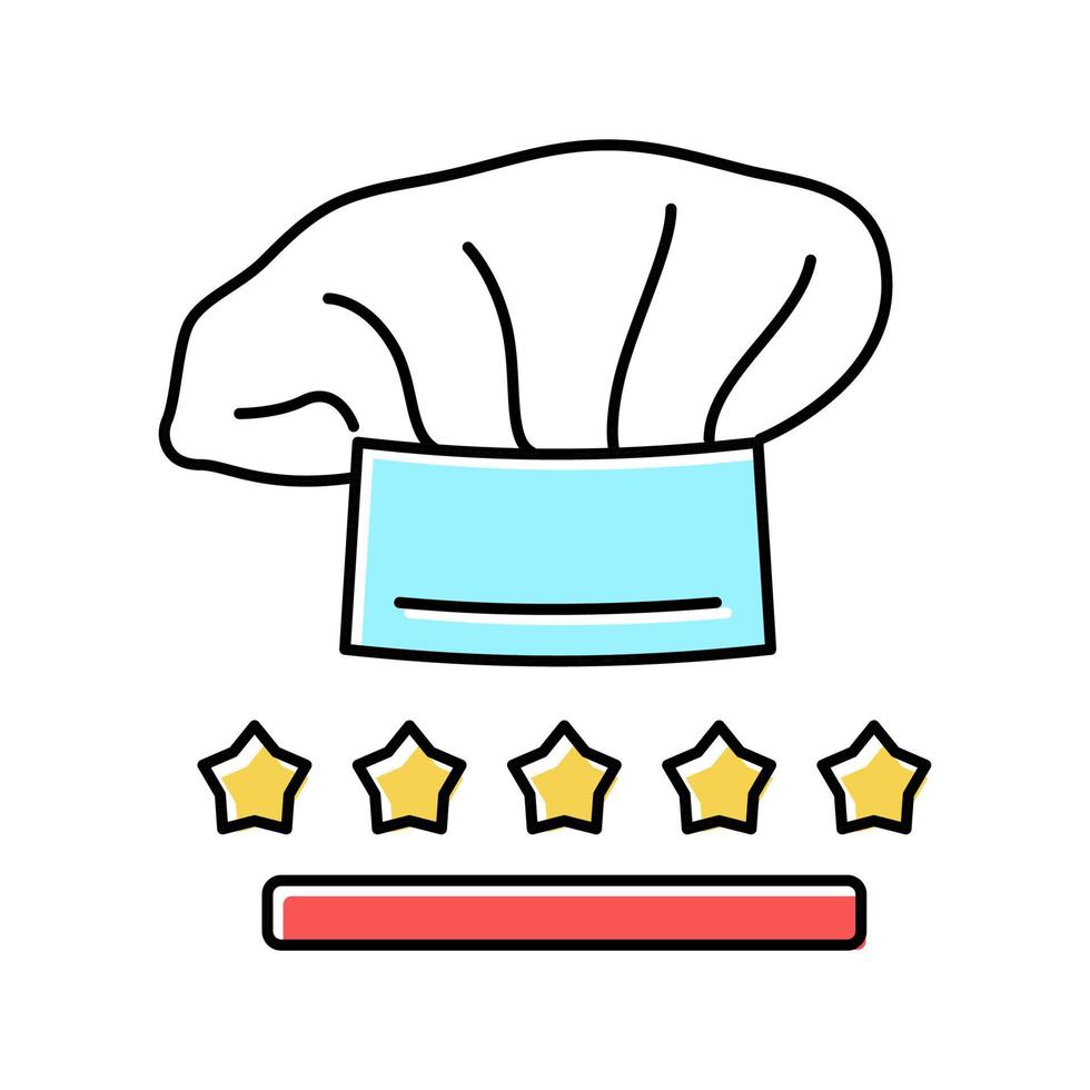 cook chef review color icon vector illustration