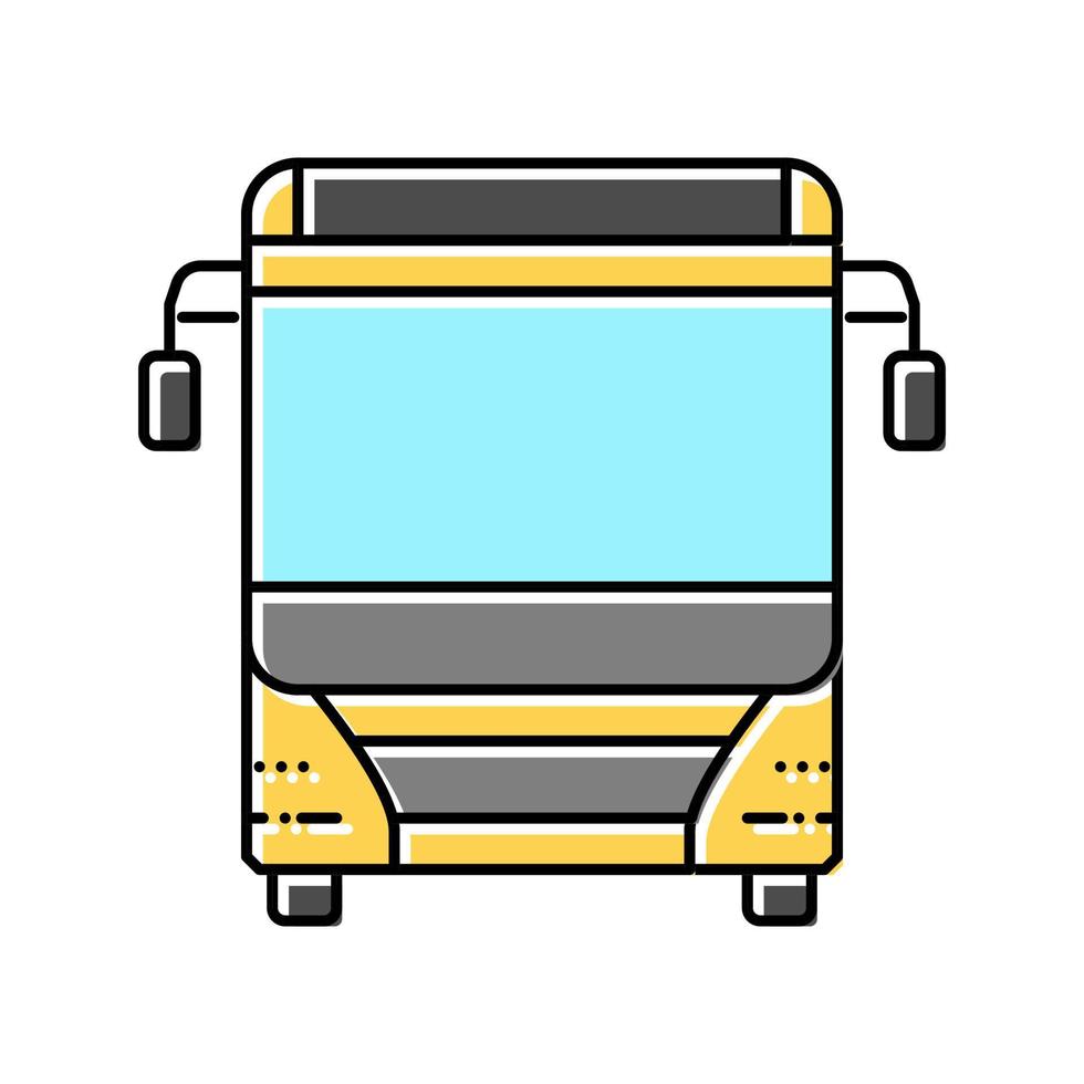bus transport vehicle color icon vector illustration