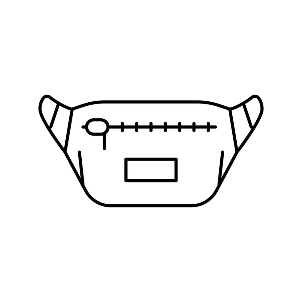 pouch bag line icon vector illustration