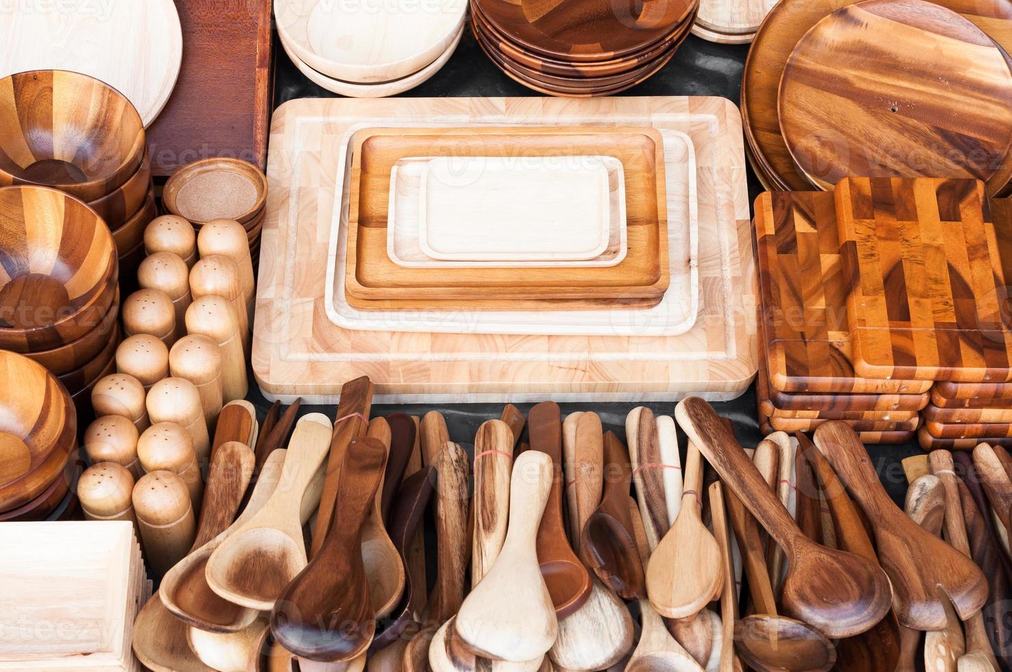 Wooden kitchen utensils at street market in thailand 19561155 Stock Photo at Vecteezy