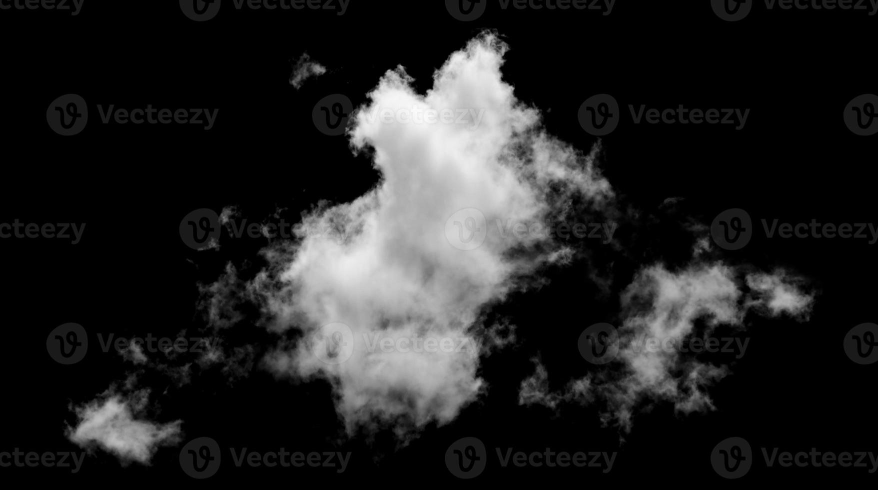 nube blanca aislada sobre fondo negro,humo texturizado,efecto pincel foto
