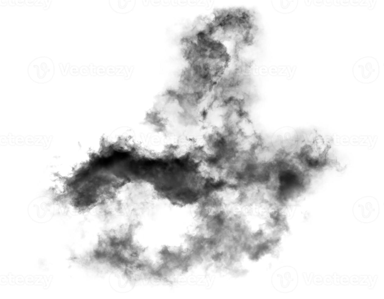 nube blanca aislada sobre fondo blanco, textura de humo, efecto de pincel foto